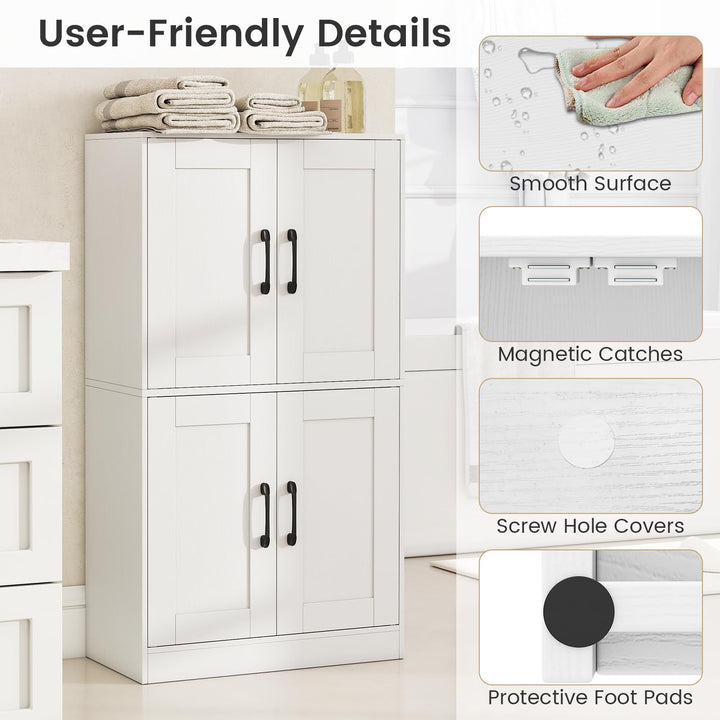 Giantex Bathroom Cabinet 43.5 inch Storage Cabinet with Doors and Adjustable Shelves