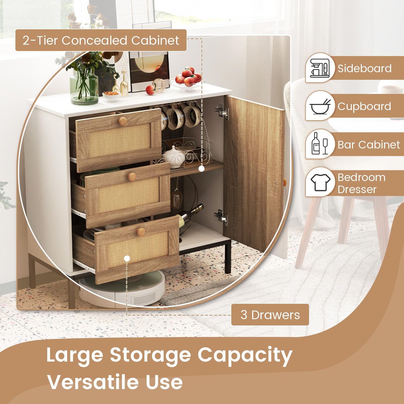 Giantex Buffet Cabinet with Storage