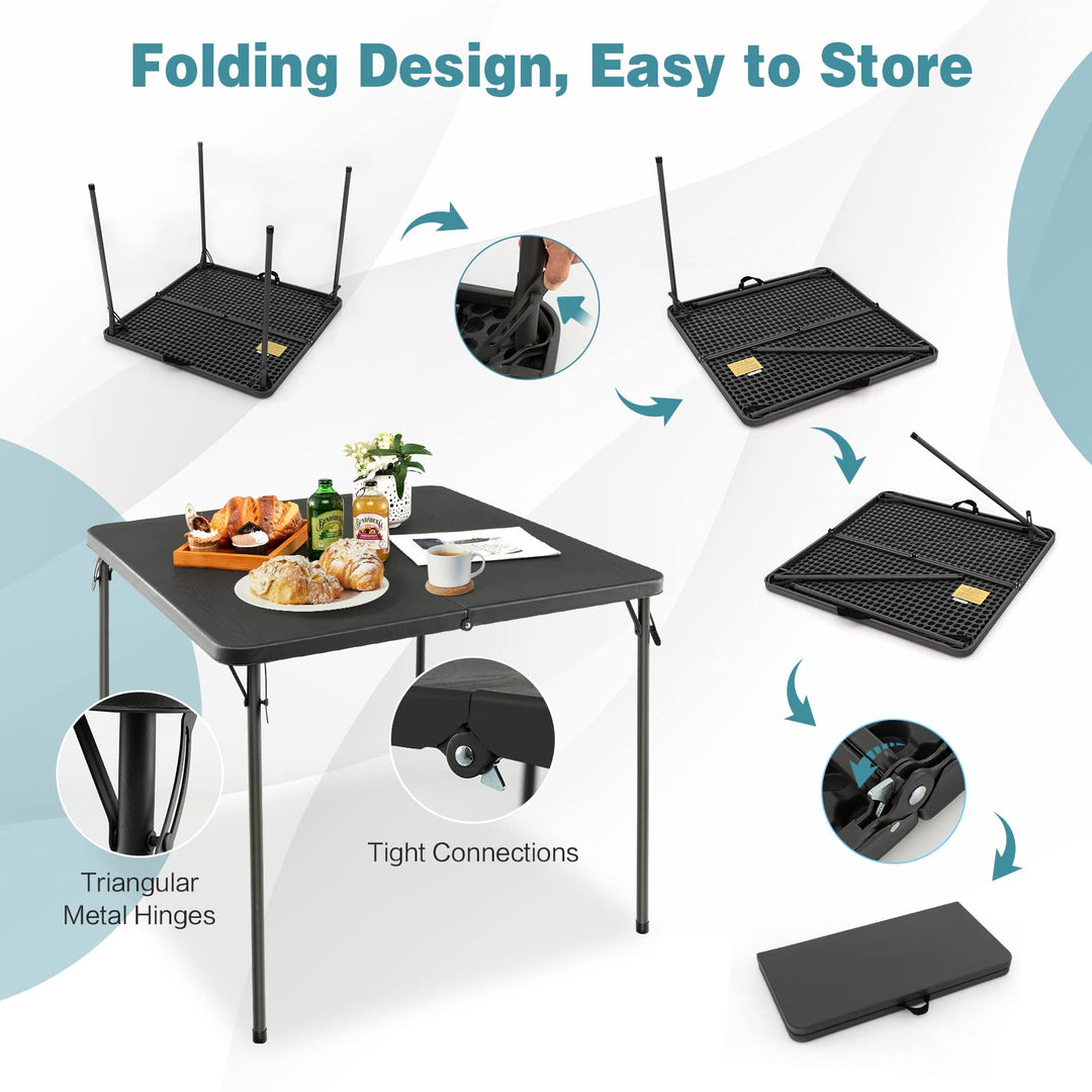 Giantex Portable Folding Table, Foldable Picnic Table with All-Weather HDPE Tabletop