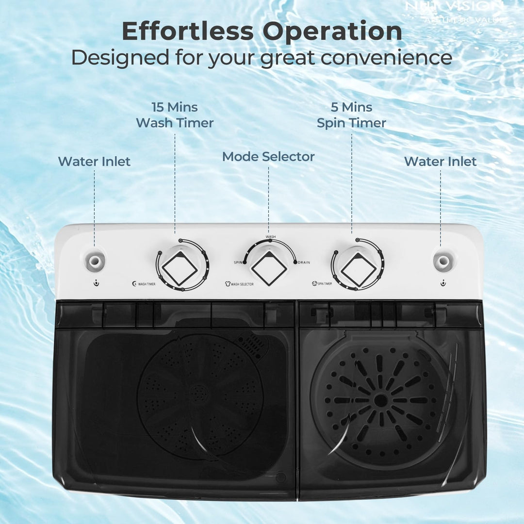 Giantex Portable Washing Machine 20 LBS Washer & Spinner Combo with Built-in Drain Pump & Time Control