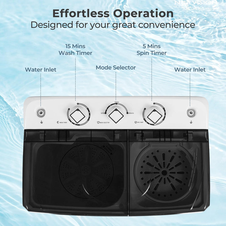 Giantex Portable Washing Machine 20 LBS Washer & Spinner Combo with Built-in Drain Pump & Time Control
