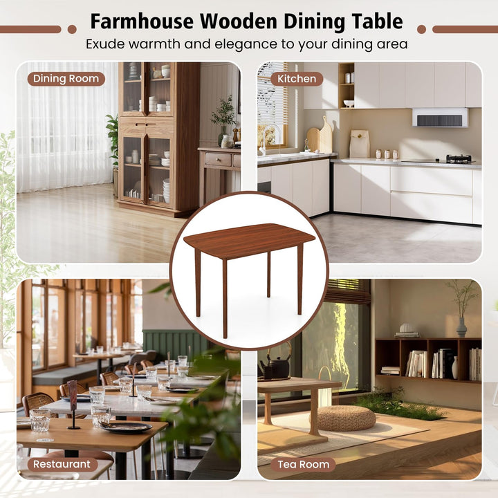 Giantex 43" x 31" Dining Table with Rubber Wood Legs