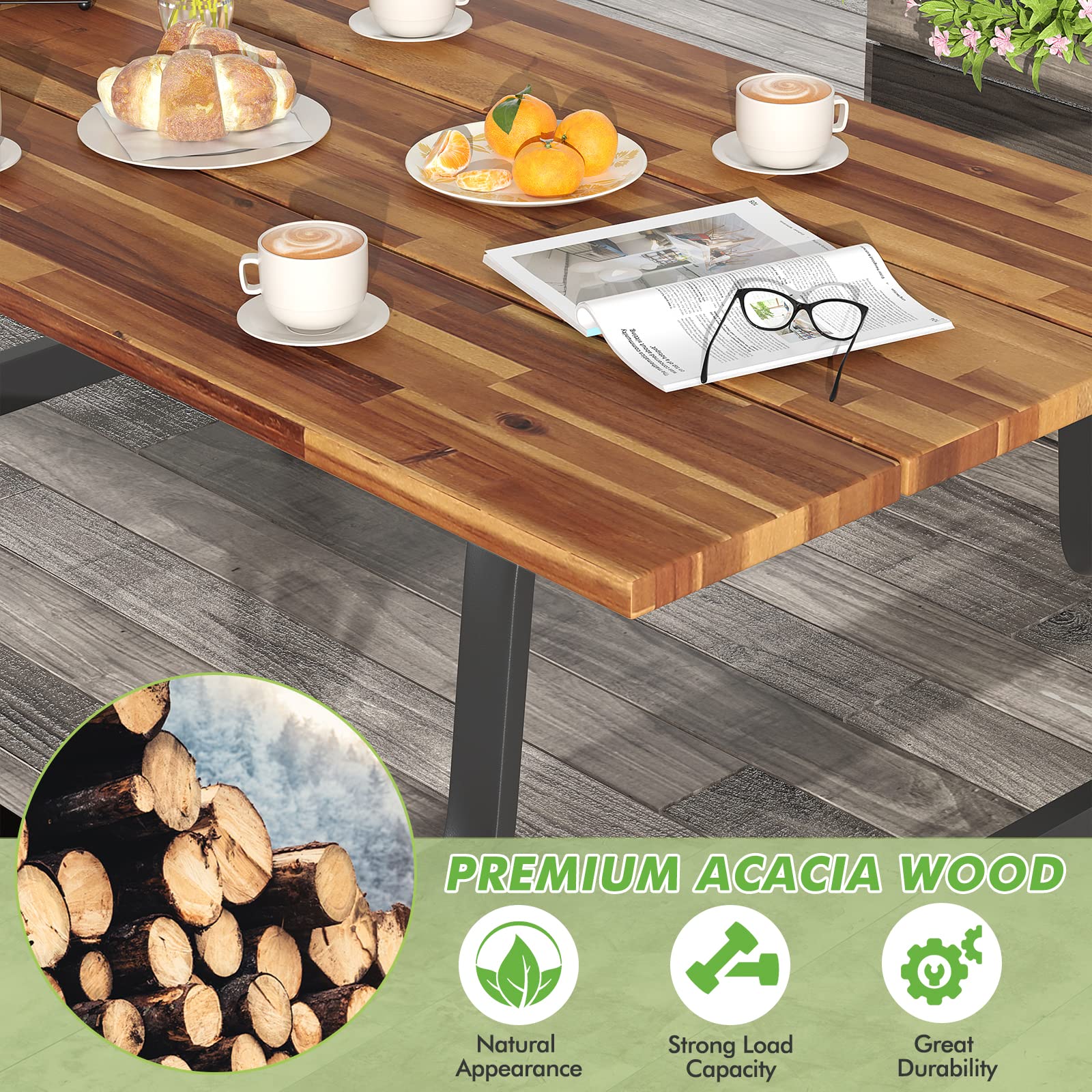 Giantex Picnic Table Bench Set for 6 or 4 Persons