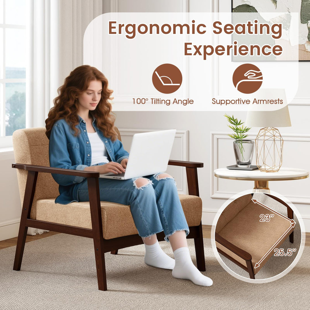 Giantex Mid Century Modern Accent Chair for Living Room