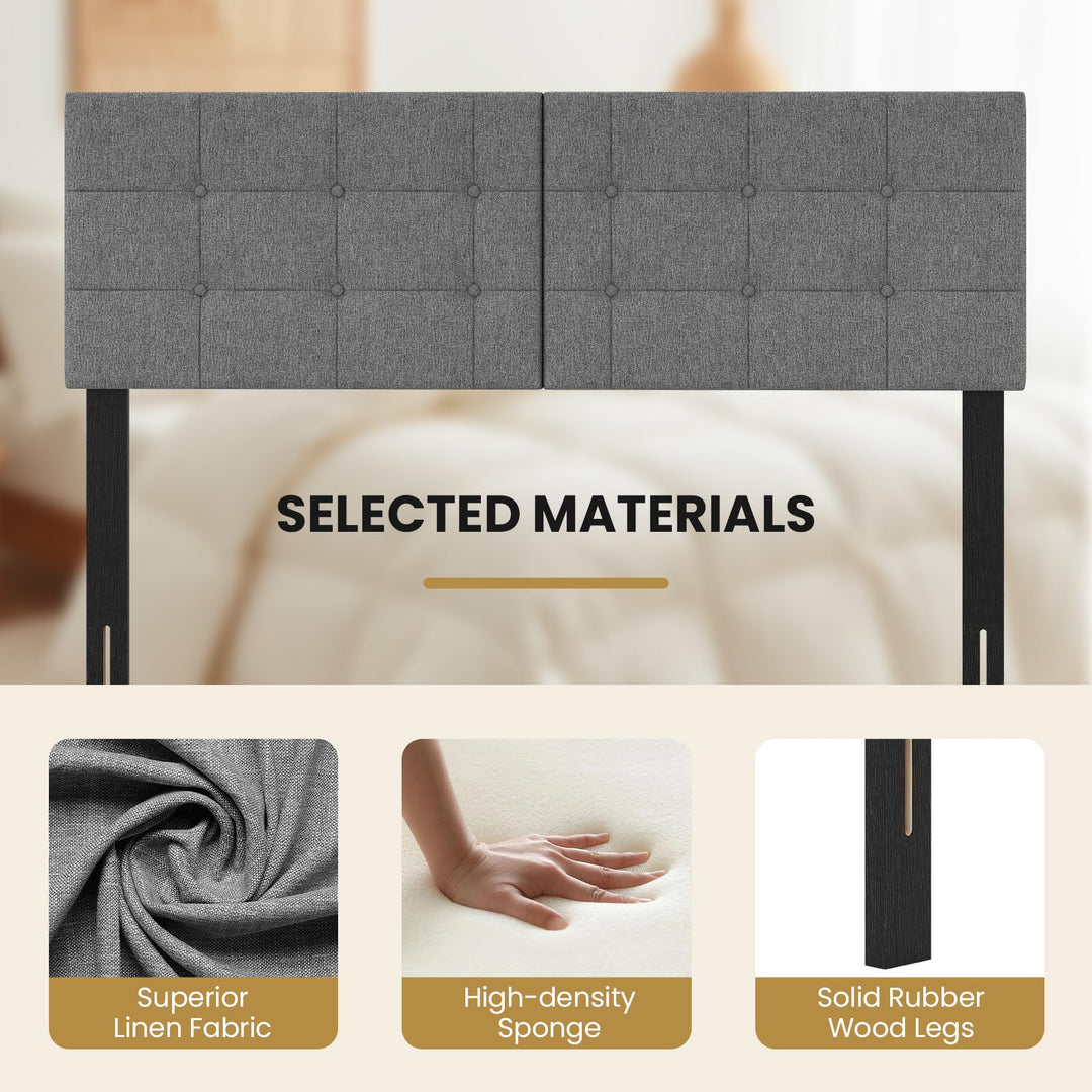 GIANTEX Linen Upholstered Headboard for Queen Full Size Bed