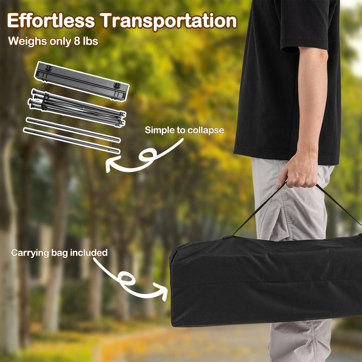 Giantex Folding Roll-up Camping Table Portable Square Table with Carry Bag for Picnic