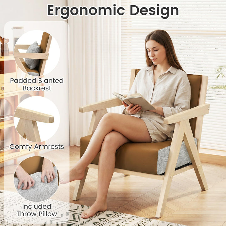 Giantex Mid-Century Modern Accent Chair for Living Room
