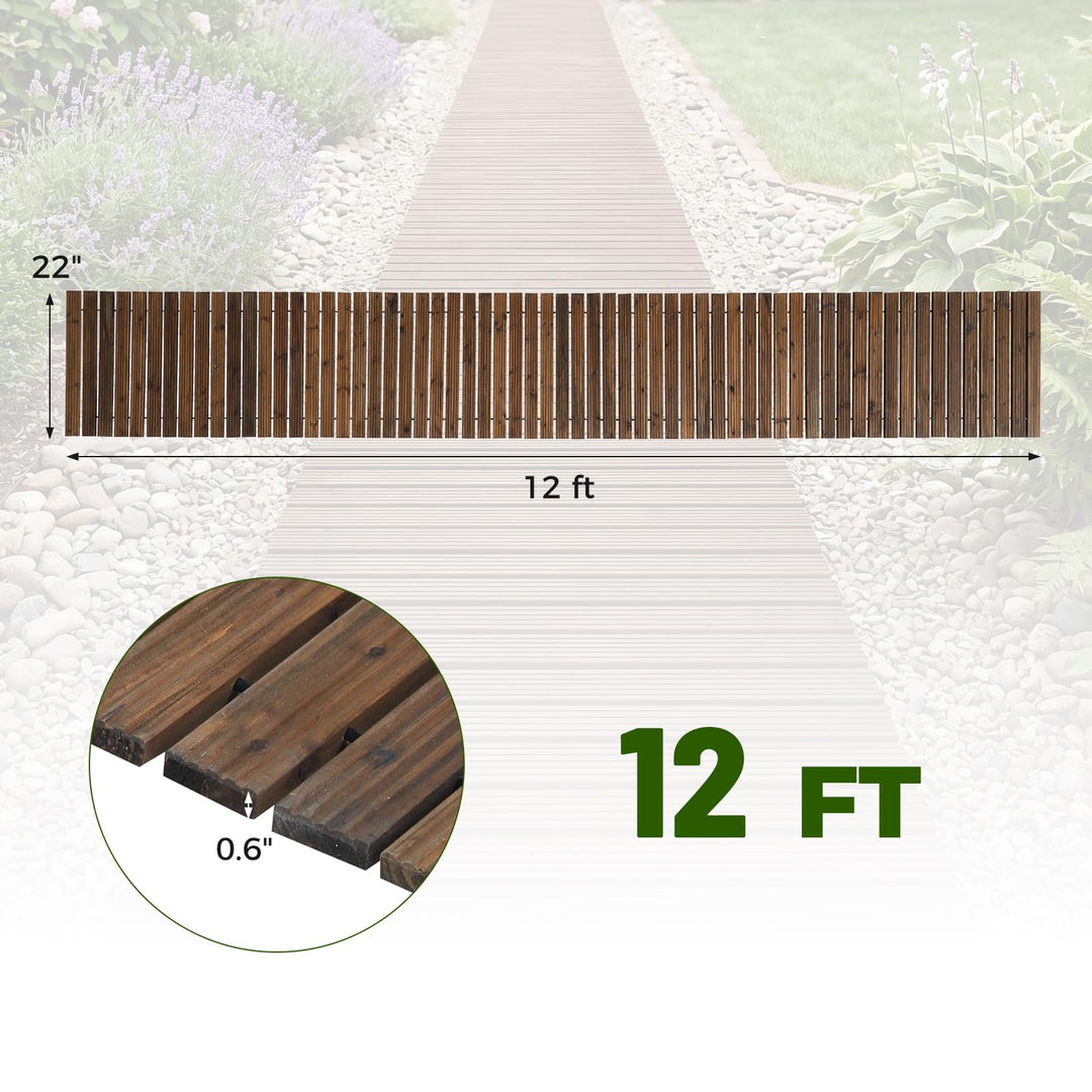 Giantex 12 FT Wooden Garden Pathway (1/2)
