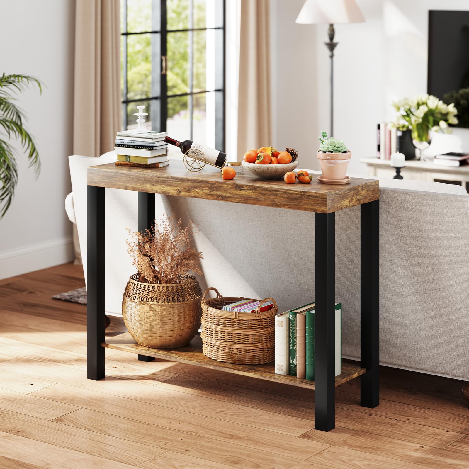 Giantex 48-Inch Bar Table, Narrow Pub Table with Counter Height