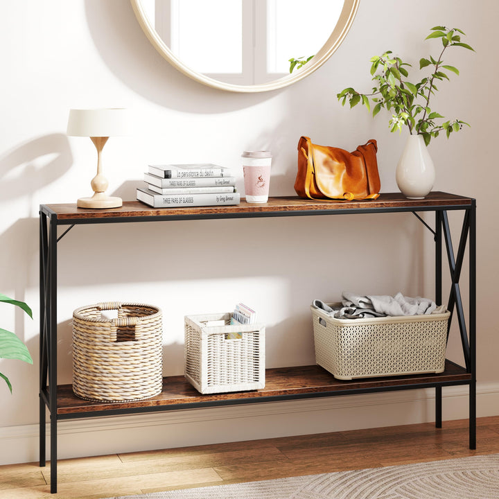 Giantex Narrow Entryway Table with Storage Shelf