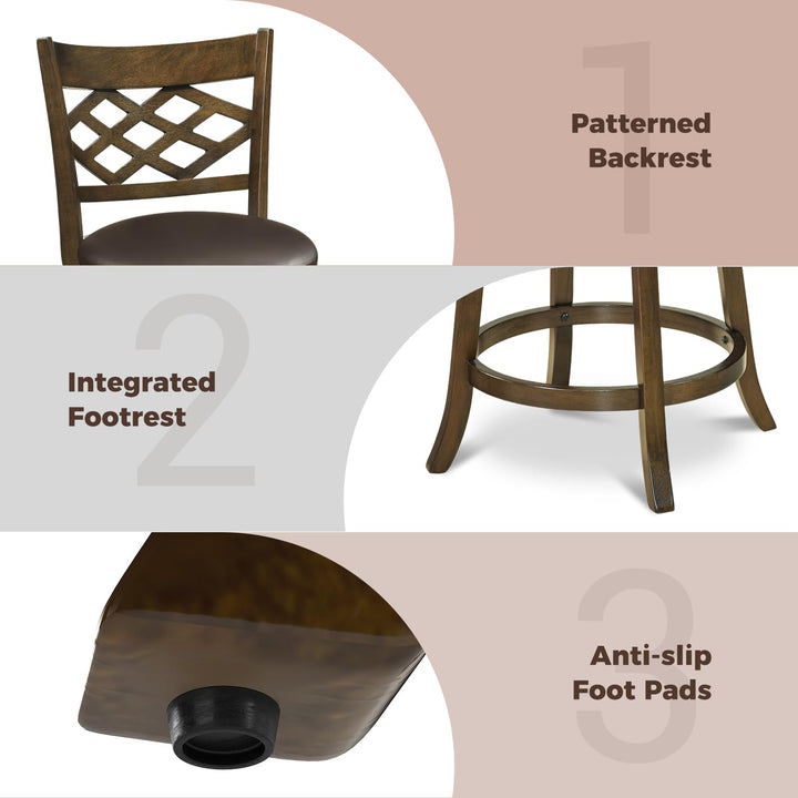 Giantex Swivel Bar Stools Set of 2/4 26"/31" Bar Height Chairs