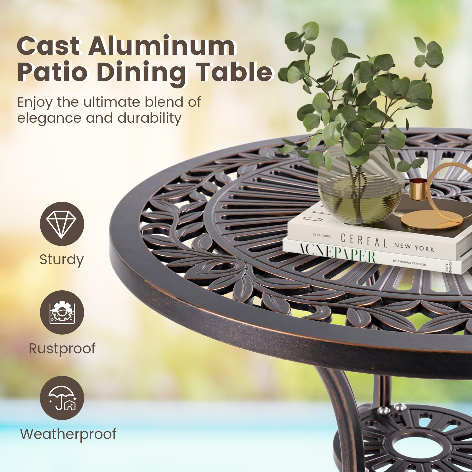 Giantex 24” Patio Bistro Table
