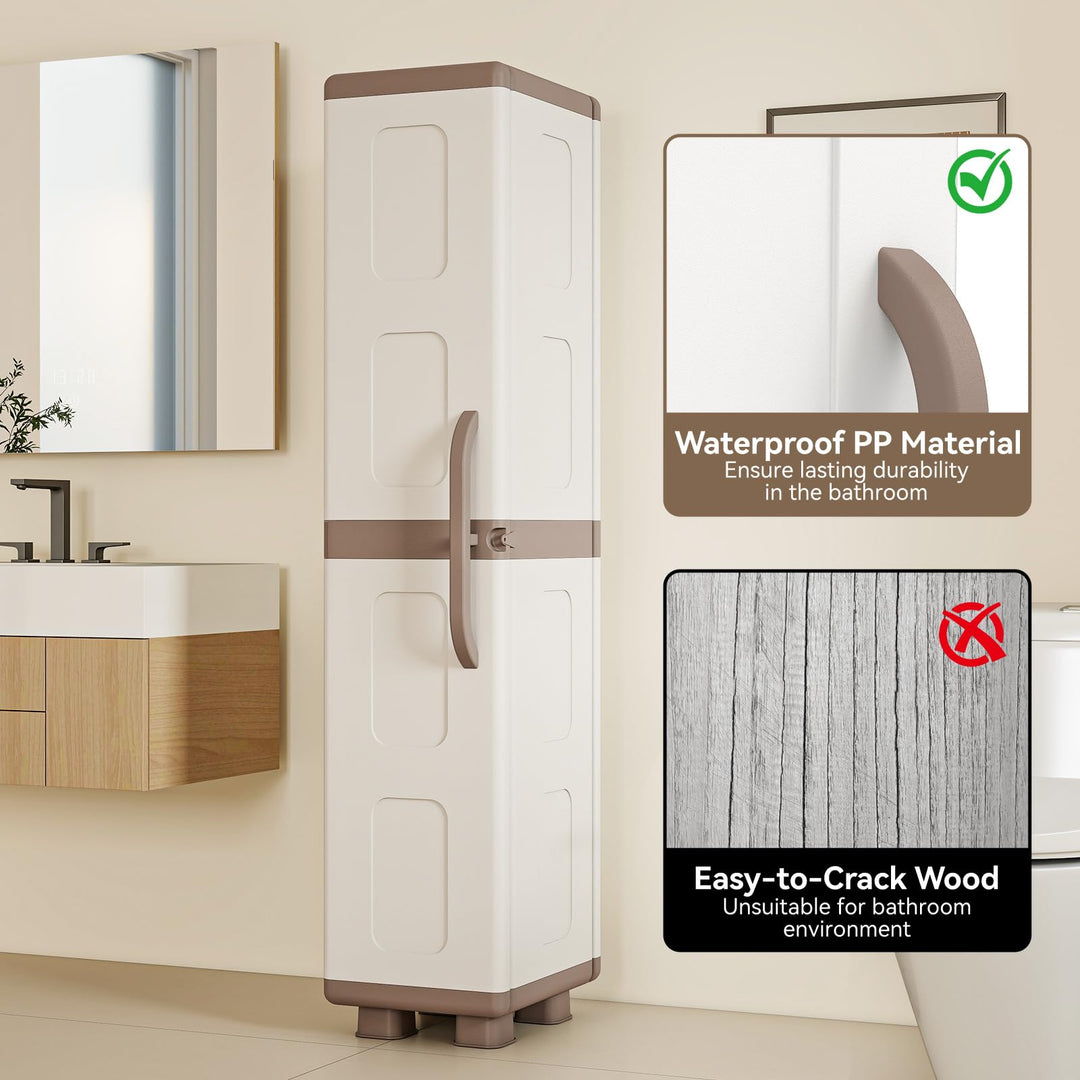 Giantex 70” Tall Slim Storage Cabinet with Single Door