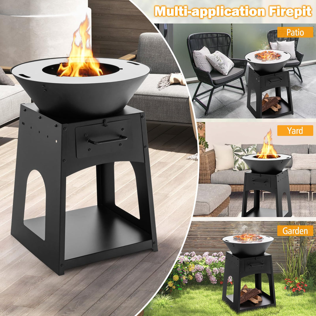 Giantex Outdoor Fire Pit with Grill
