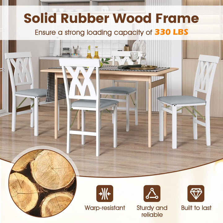 Giantex Folding Dining Chairs with Rubber Wood Frame