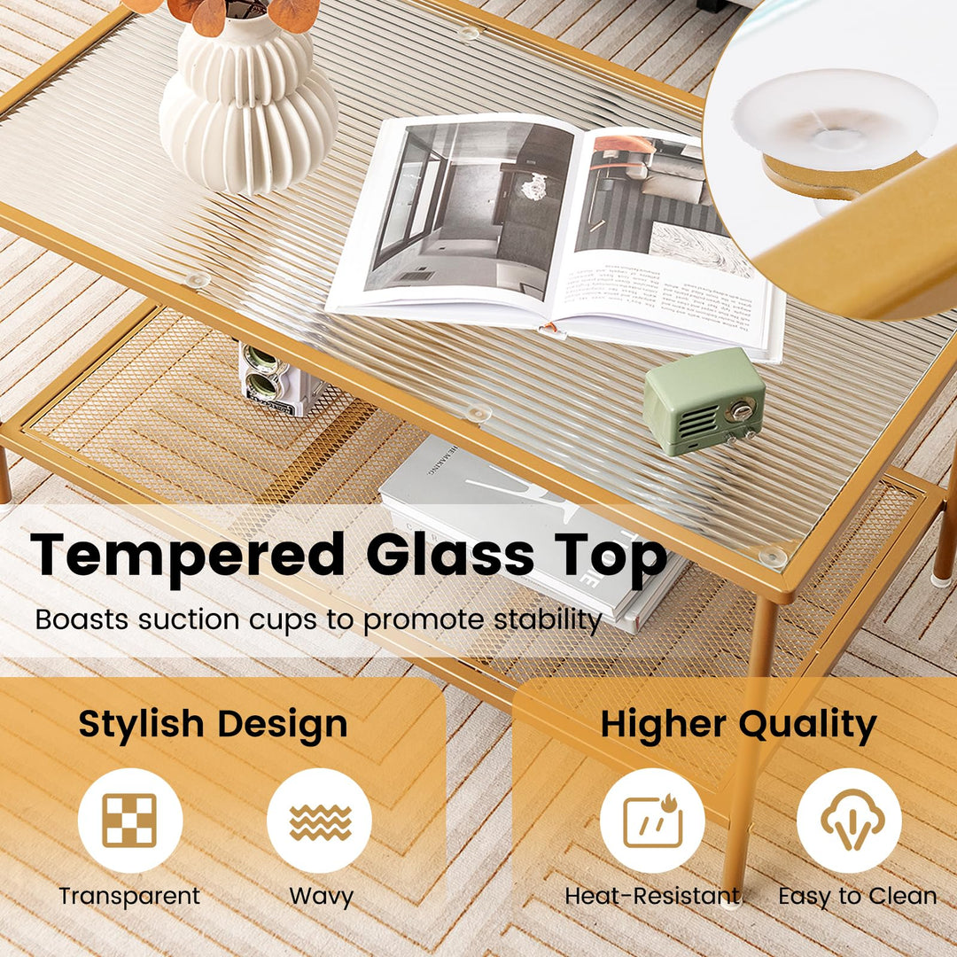 Giantex 2-Tier Modern Coffee Table