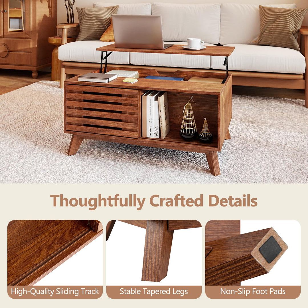 GIANTEX 35.5" Lift Top Coffee Table with Storage for Living Room