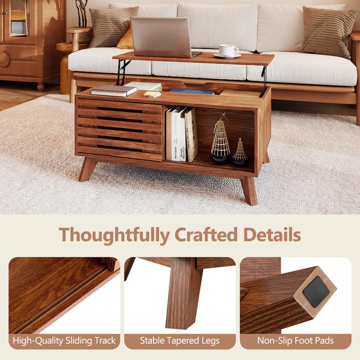 GIANTEX 35.5" Lift Top Coffee Table with Storage for Living Room
