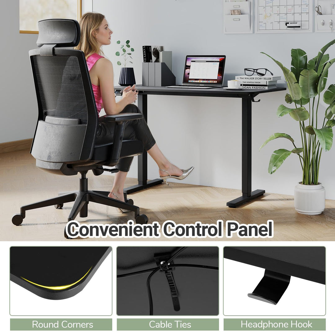 Giantex Electric Standing Desk 48" x 24" Ergonomic Height Adjustable Sit to Stand Desk with 3 Memory Preset