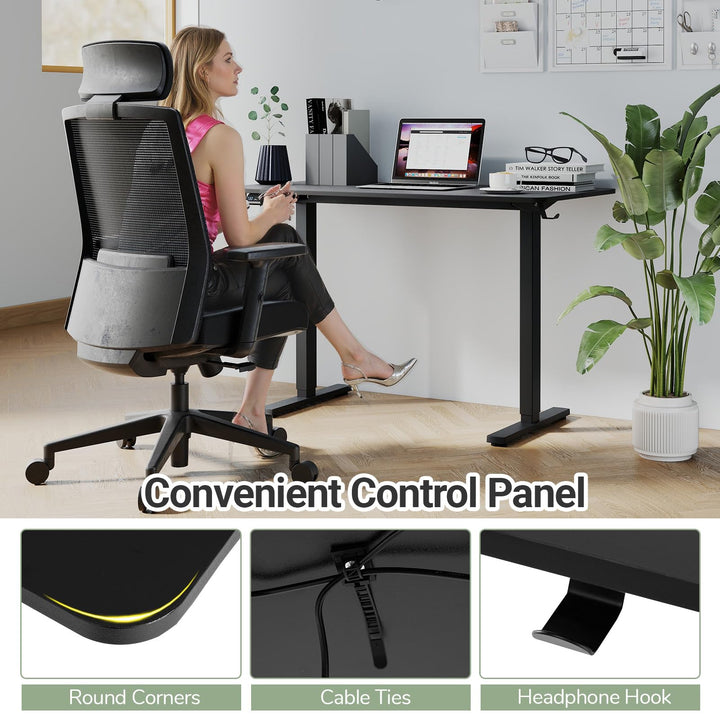 Giantex Electric Standing Desk 48" x 24" Ergonomic Height Adjustable Sit to Stand Desk with 3 Memory Preset