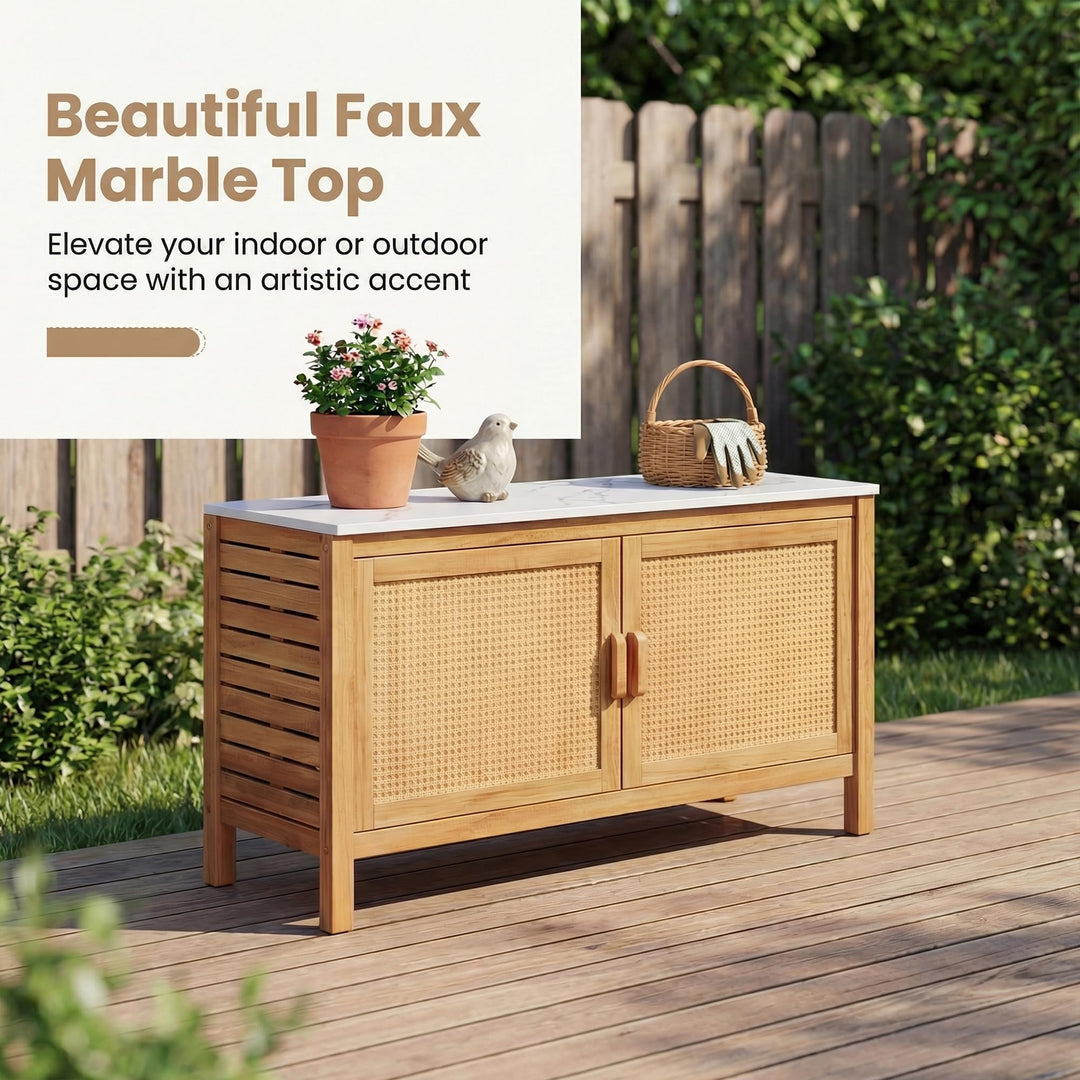 Giantex Acacia Wood Outdoor Cabinet