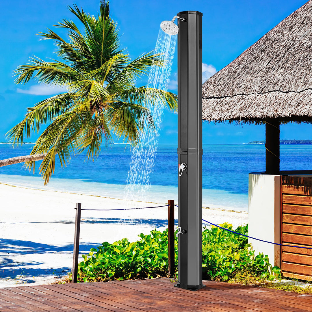 Giantex 7.5 FT 15.9 Gallon Solar Heated Outdoor Shower