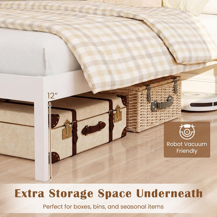 Giantex Wood Queen/Full/Twin Size Bed Frame with Wooden Slat Support