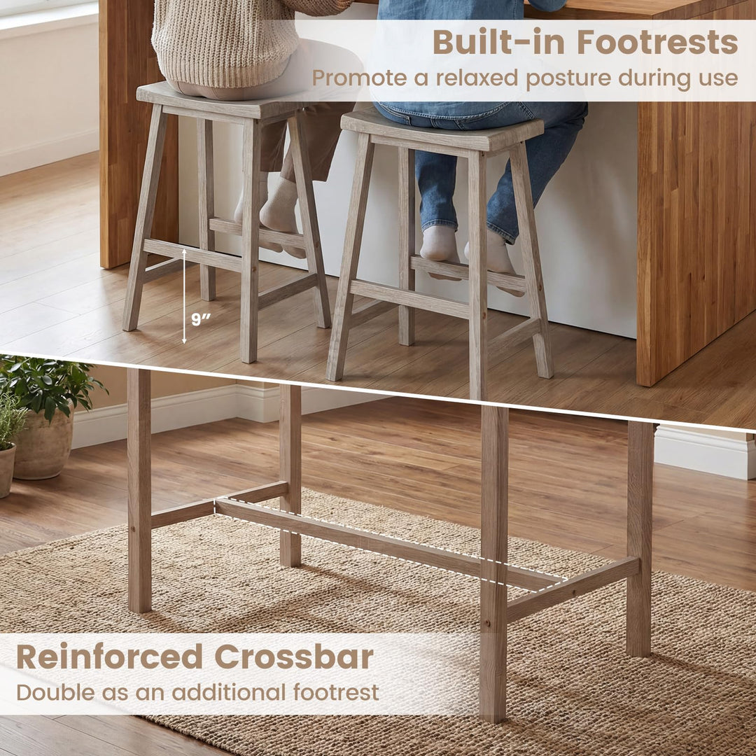 Giantex 4-Piece Counter Height Dining Table Set with Power Outlet