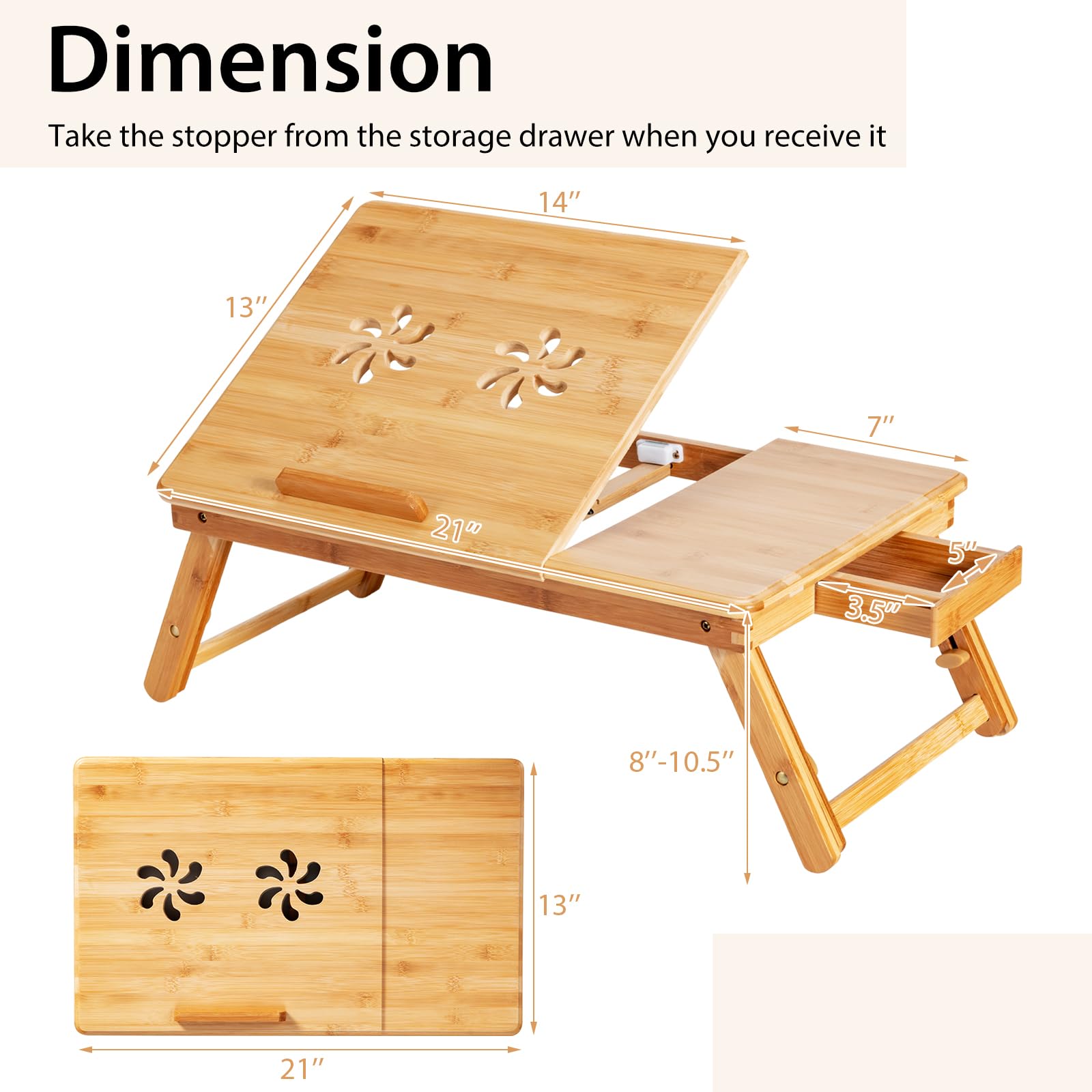 Giantex Bamboo Laptop Desk