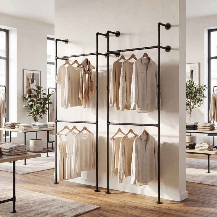 Giantex Industrial Pipe Clothing Rack for Wardrobe Closet
