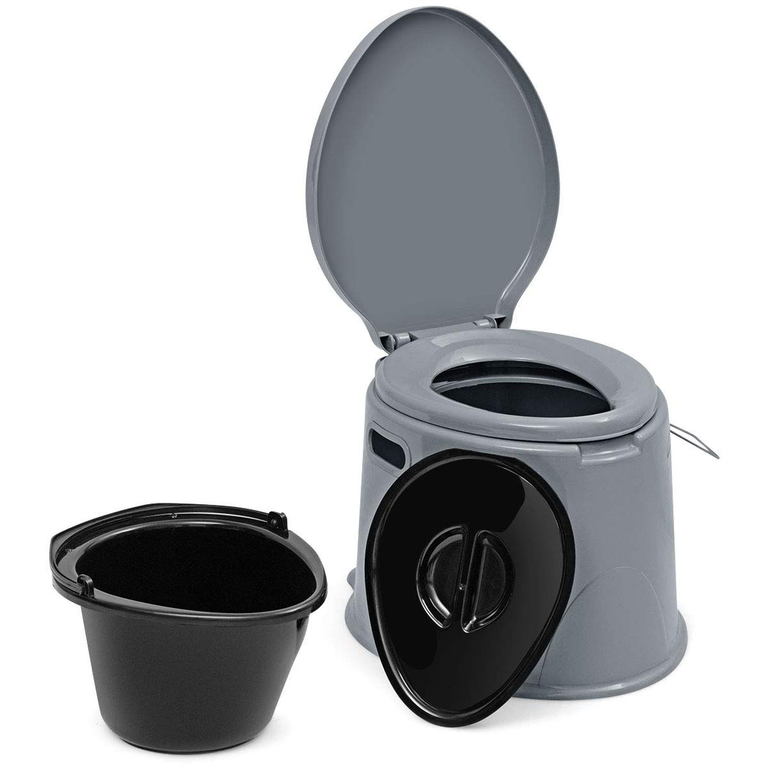 Portable Travel Toilet with Detachable Inner Bucket and Removable Toilet