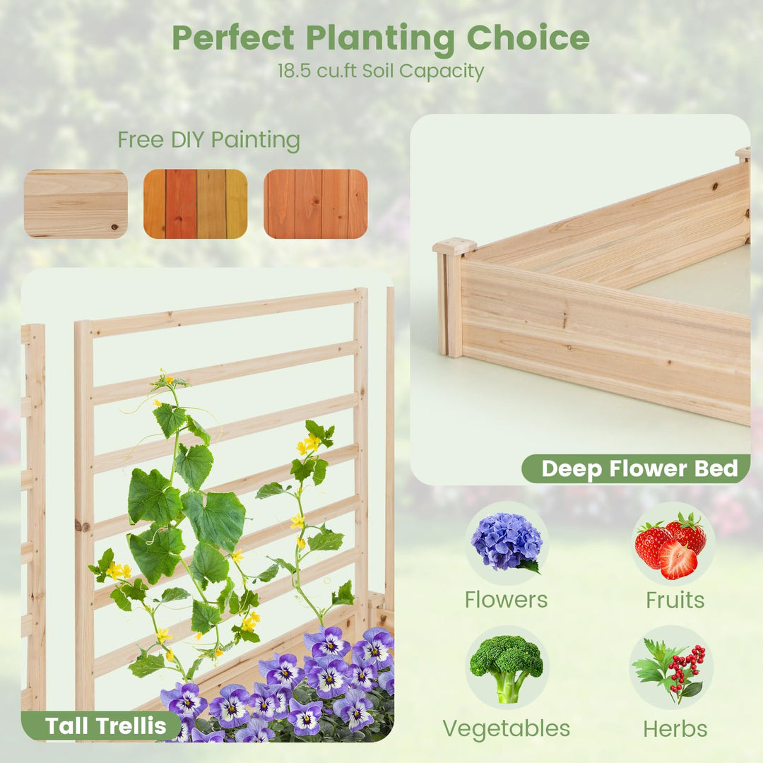Giantex Raised Garden Bed with Trellis