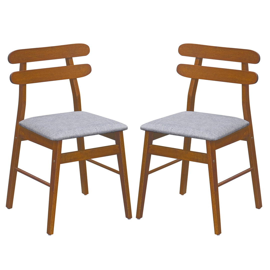 GIANTEX Upholstered Wooden Dining Chairs Set of 2/4 with Padded Seat