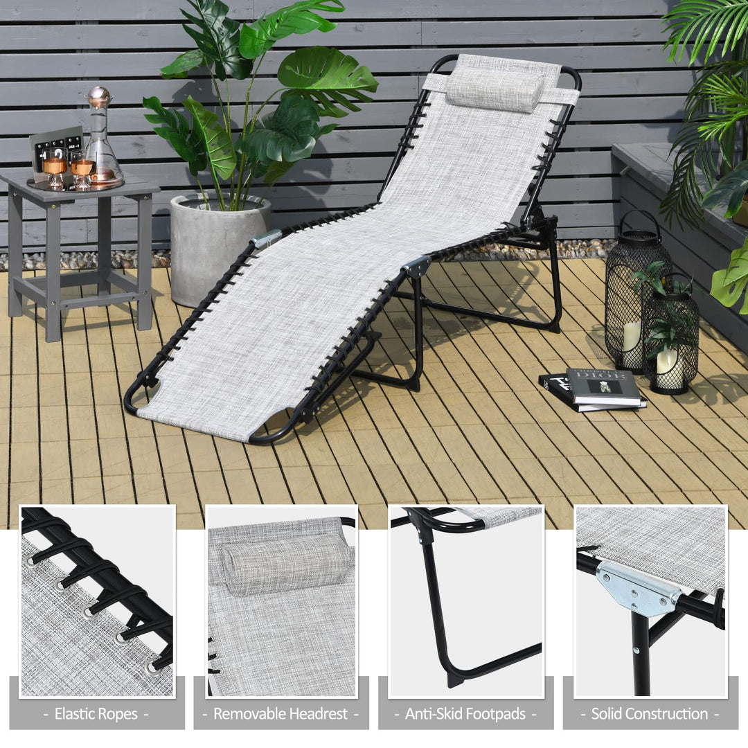 Giantex Patio Chaise Lounge Chair Foldable W/Adjustable Positions