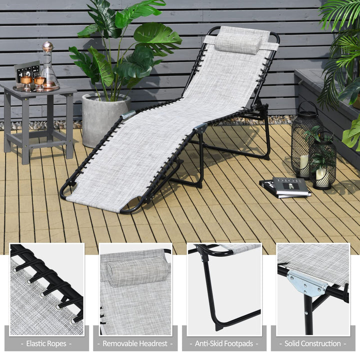 Giantex Patio Chaise Lounge Chair Foldable W/Adjustable Positions