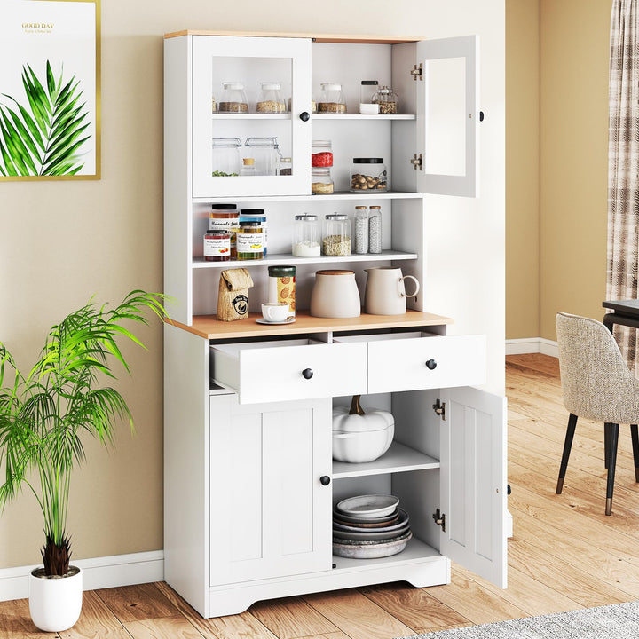 Giantex 67" Kitchen Pantry Cabinet for Dining Room