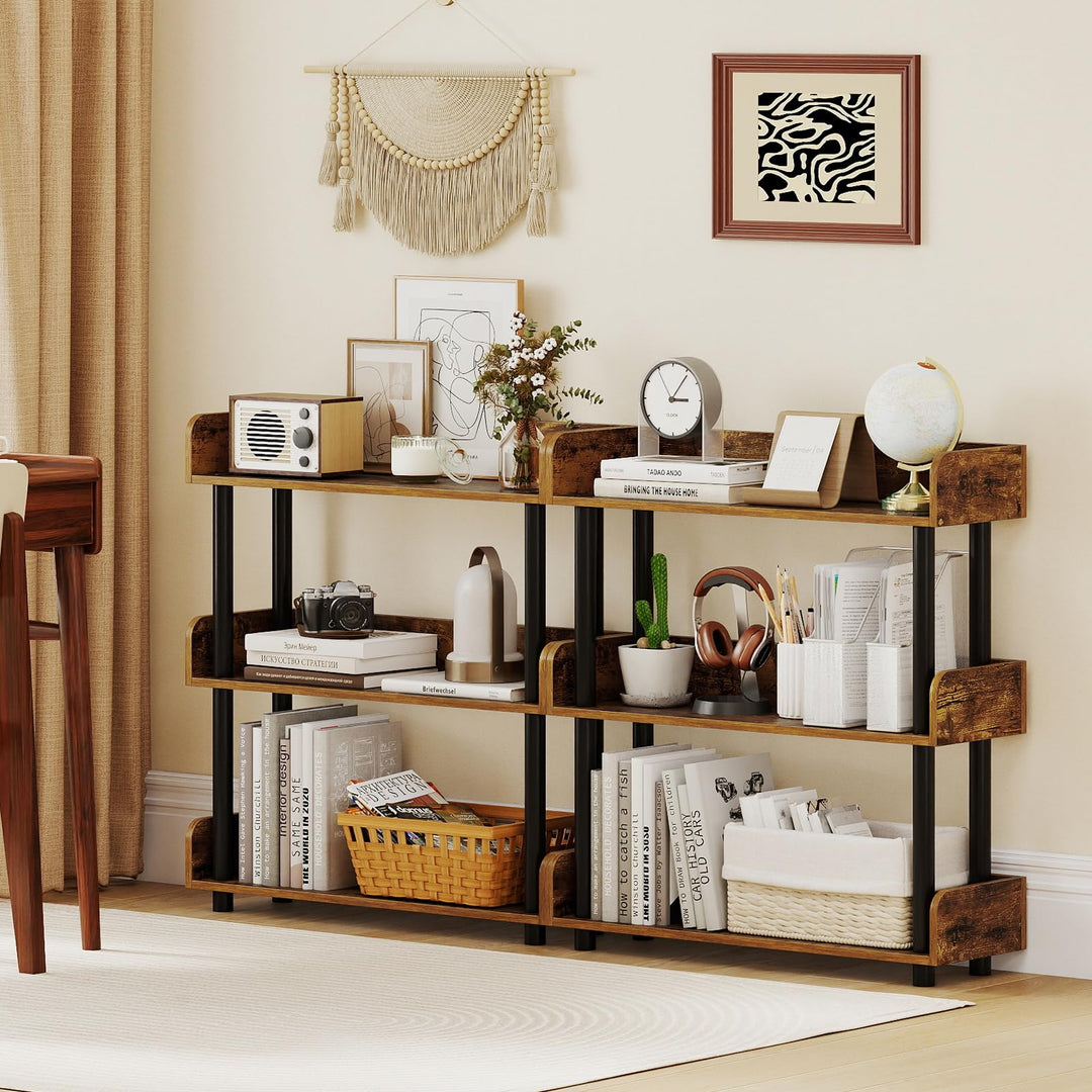 Giantex 3-Tier Bookshelf | 3 Shelf Bookcase for Living Room Bedroom Study