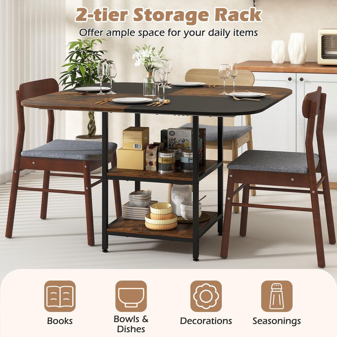 Giantex 47.5-inches Dining Table for 4 Square Kitchen Table