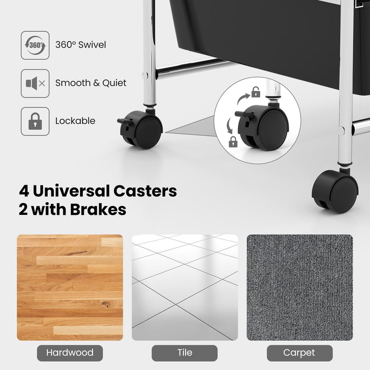 Giantex 12 Drawer Rolling Cart with Drawers Storage Organizer Cart