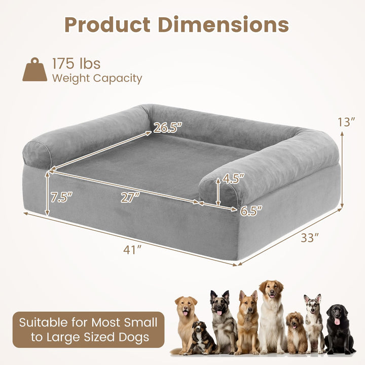 Giantex Cooling Gel Memory Foam Dog Bed for Medium Dogs with Washable Cover