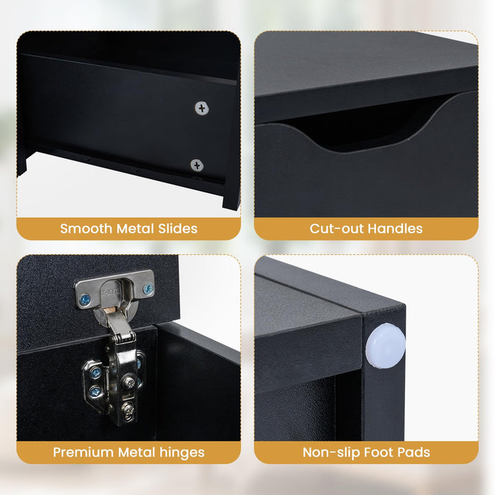 Giantex 40" Lift Top Coffee Table with 4 Storage Stools