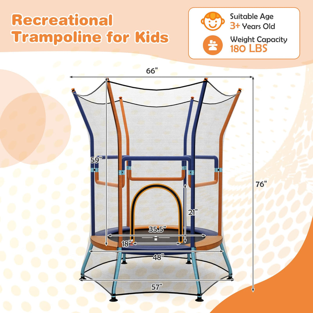 Giantex 48" Toddler Trampoline with Safety Enclosure Net