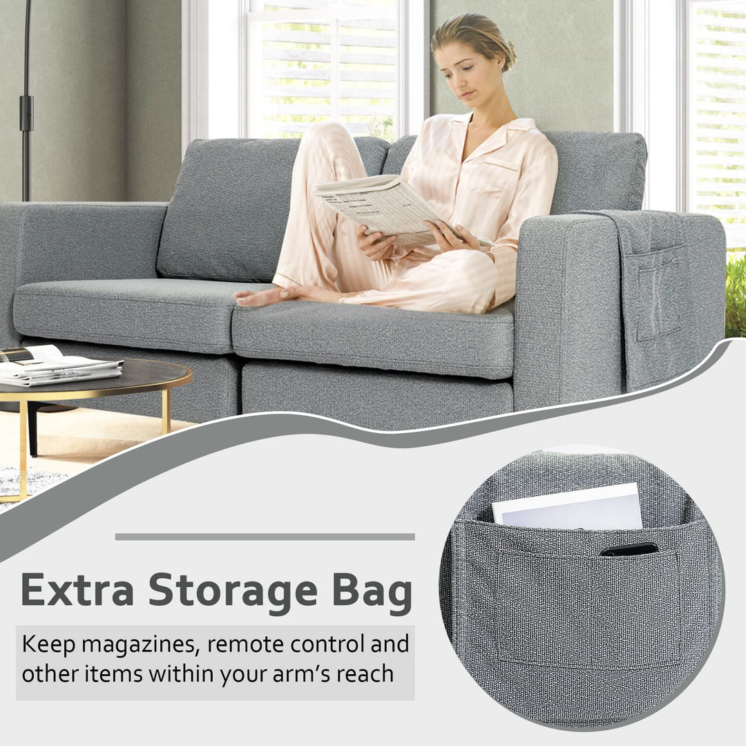 Giantex 2-Seat Sofa Couch, 66" L Modern Loveseat