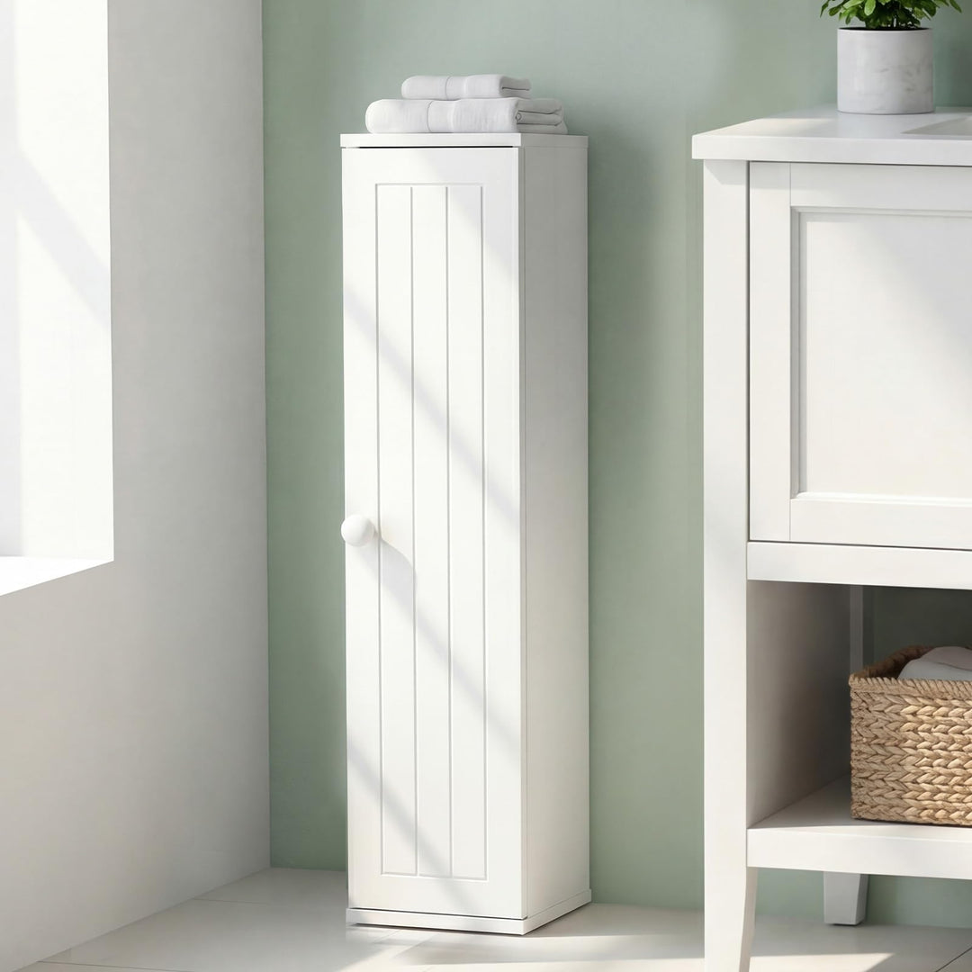 Giantex Small Bathroom Storage Cabinet with Door and Removable Shelves