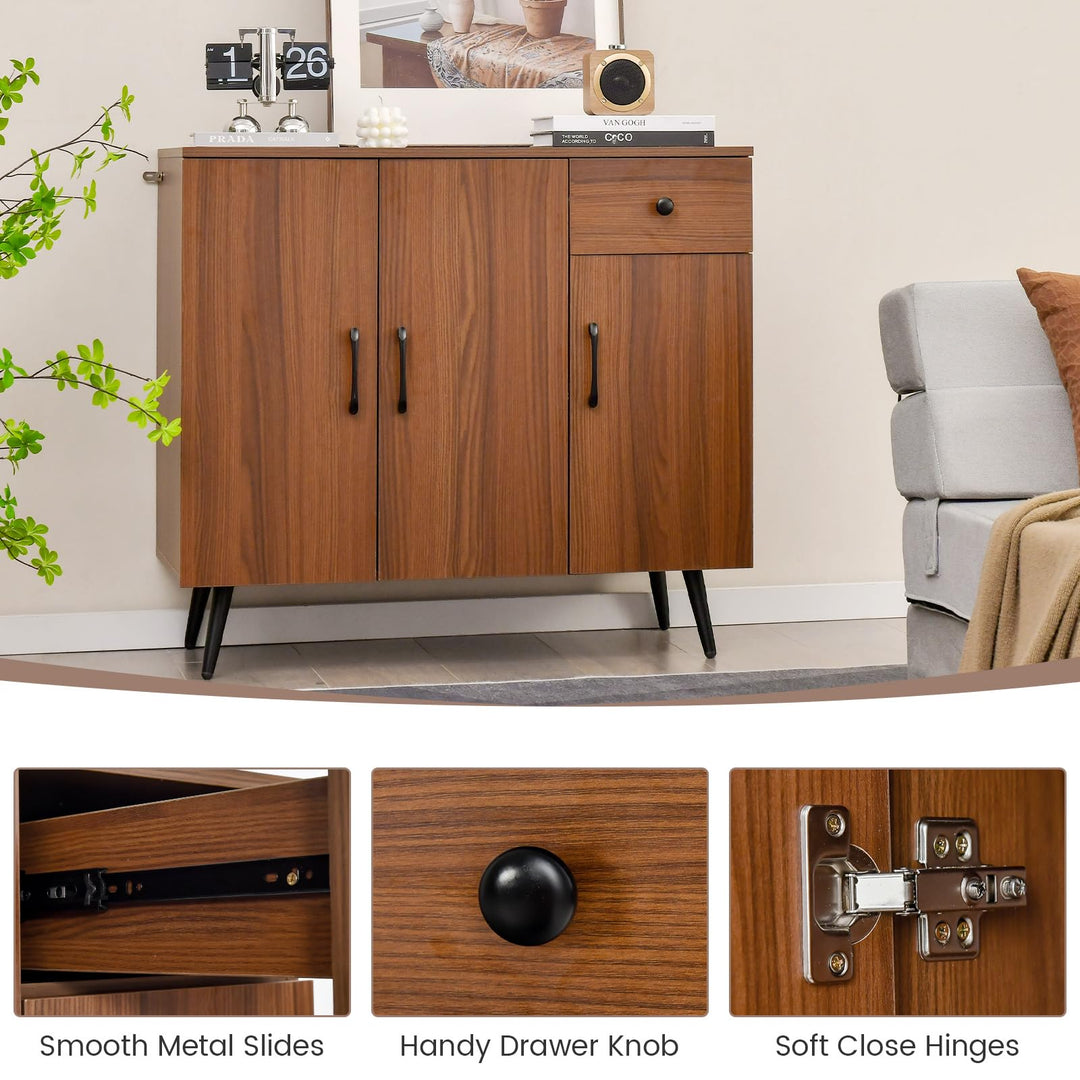 Giantex Buffet Cabinet with Storage, Sideboard Cabinet w/ 3 Doors