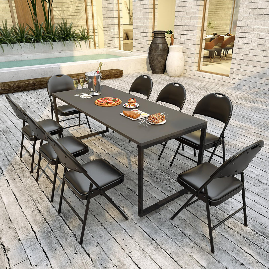 Giantex Party Chairs with Metal Frame for Indoor Outdoor