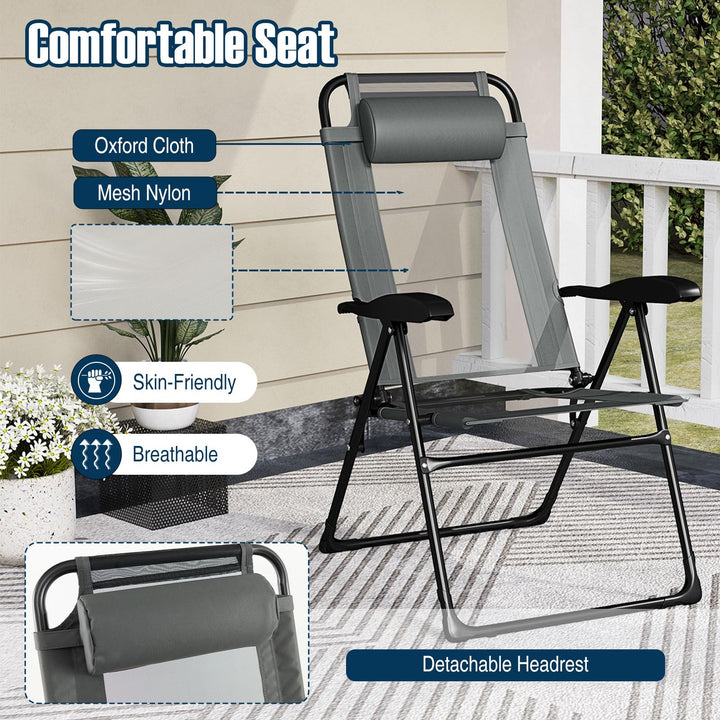 Giantex Folding Patio Chairs Set