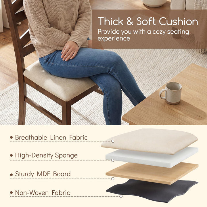 Giantex Kitchen Chairs with Tall Backrests for Dining Room