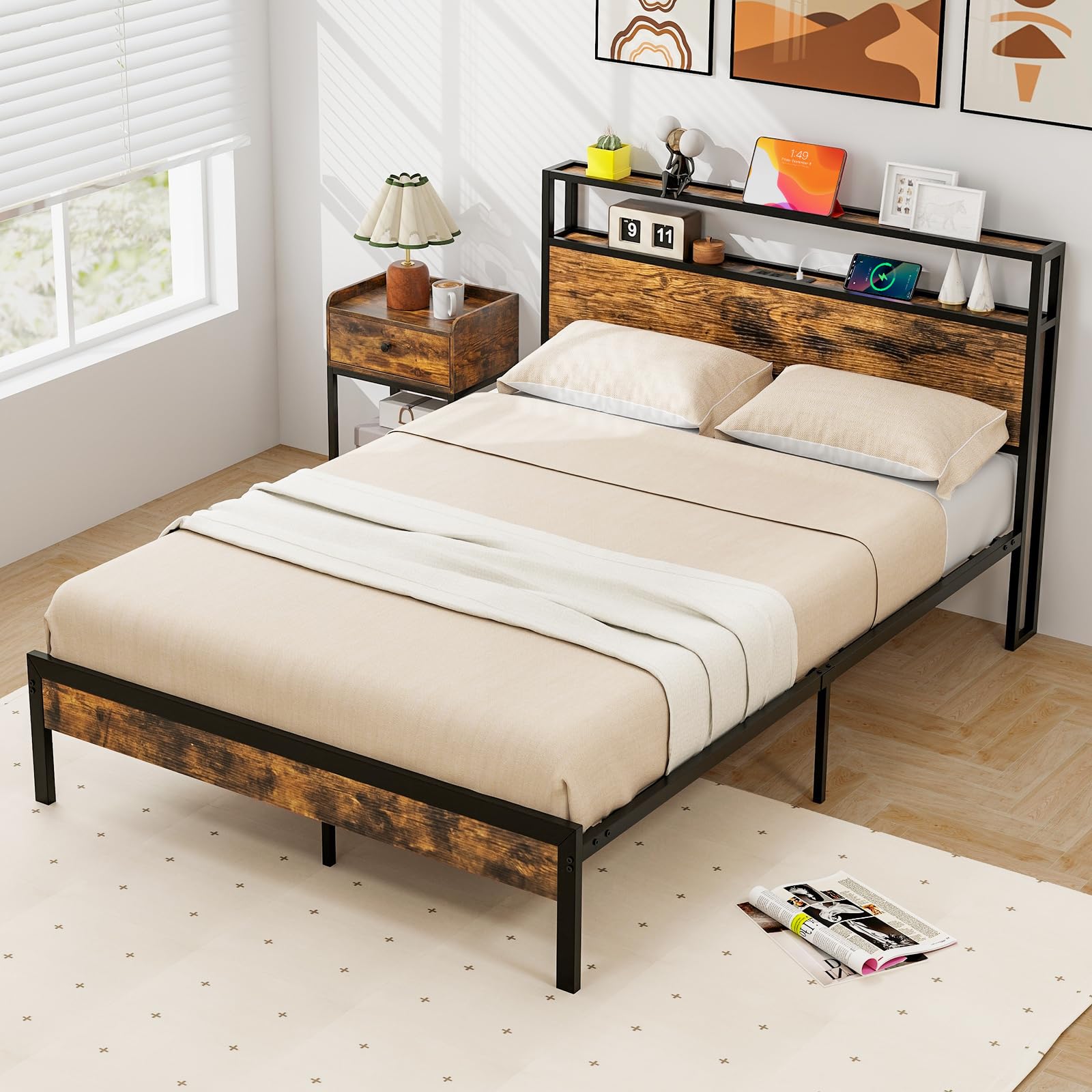 Giantex Full Size Bed Frame