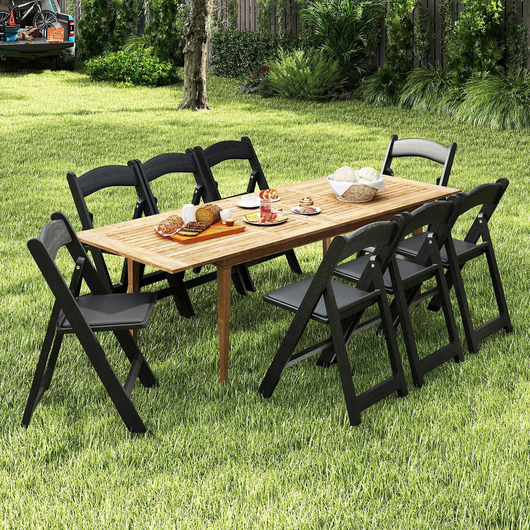 Giantex Folding Chairs Portable Resin Event Chairs with Padded Seat